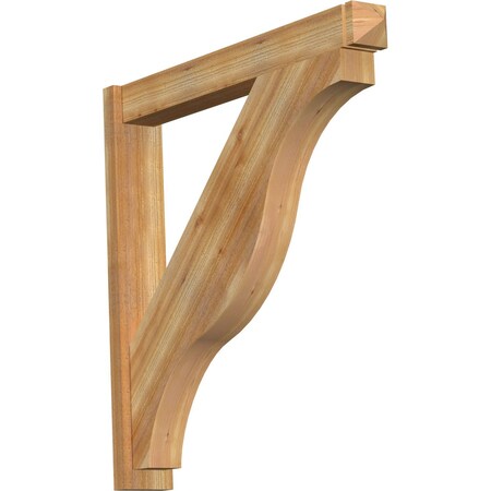 Ekena Millwork Funston Rough Sawn Arts and Crafts Outlooker, Western Red Cedar, 6"W x 42"D x 42"H OUT06X42X42FST03RWR